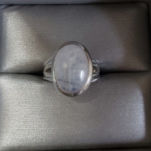 925 Rainbow Moonstone Ring